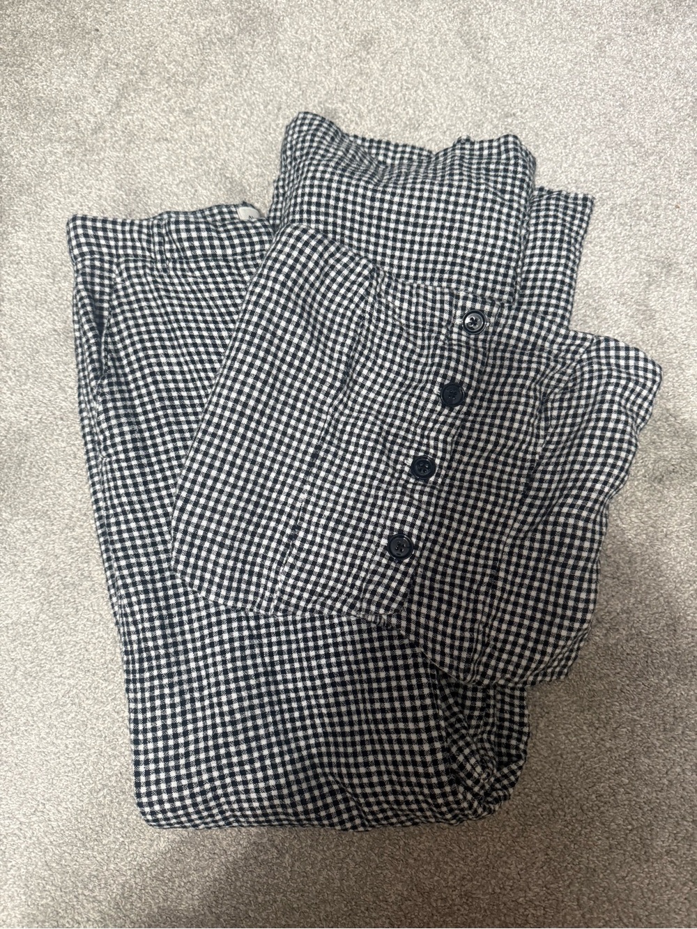 Abercrombie & Fitch Black and White Gingham Set